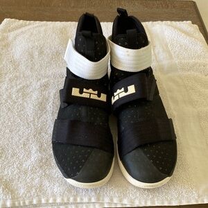 Nike LeBron Soldier 11 Black White Athletic Sneakers